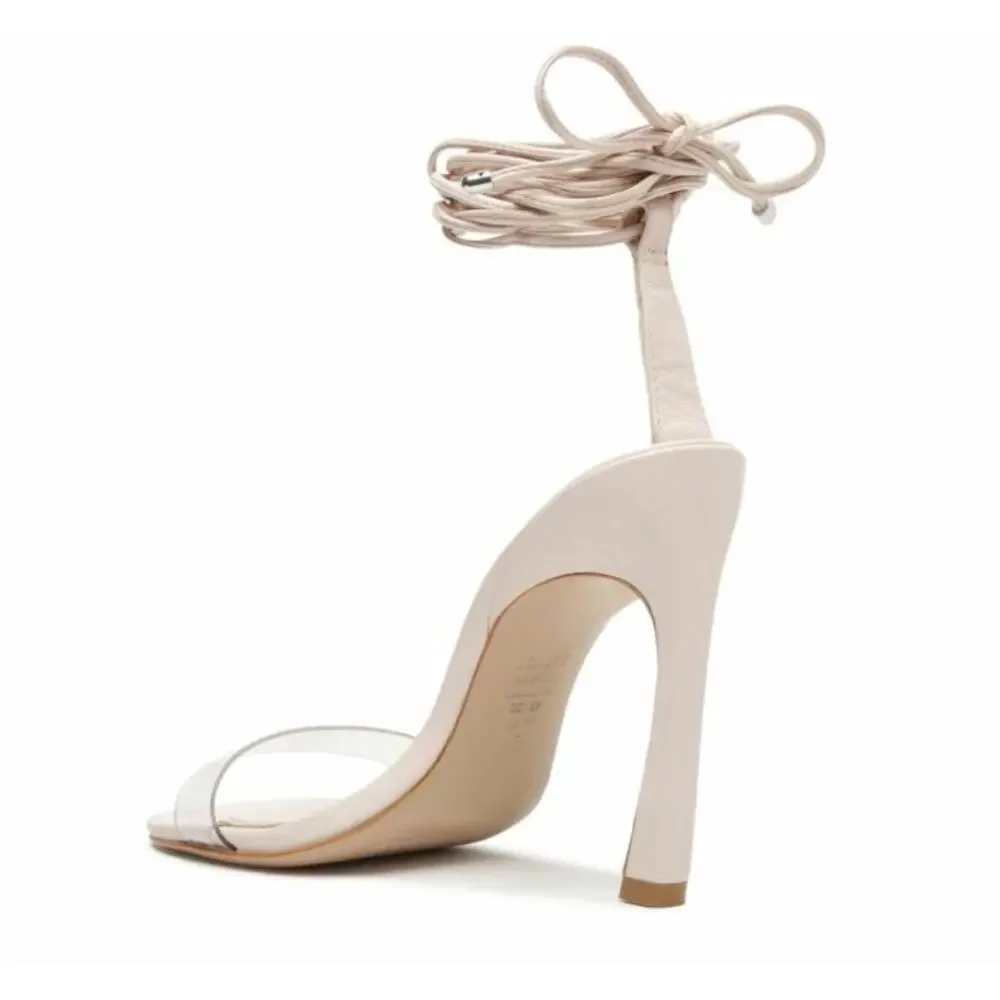 Schutz PInk Ankle Wrap Sandal SIZE 8 Jessie Gladiator Heel Leather $118 NEW - Picture 3 of 12